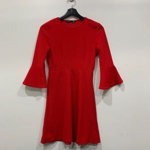 BOOHOO Red Skater Dress Valentines Dress